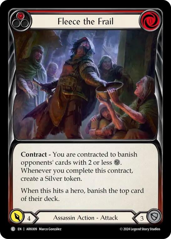 Image for Fleece the Frail (Red) (ARK009) - Flesh and Blood TCG