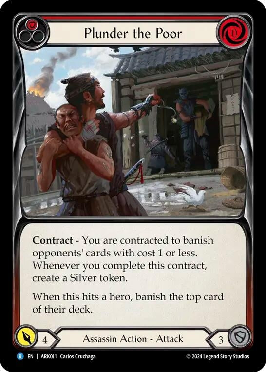 Image for Plunder the Poor (Red) (ARK011) - Flesh and Blood TCG