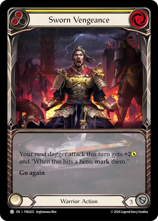 Image for Sworn Vengeance (Yellow) (Extended Art) (FNG022) - Flesh and Blood TCG