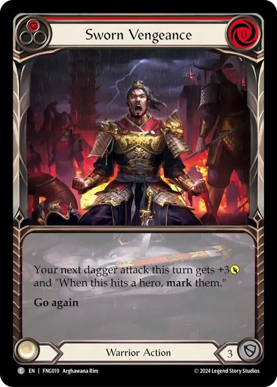 Image for Sworn Vengeance (Red) (Extended Art) (FNG019) - Flesh and Blood TCG