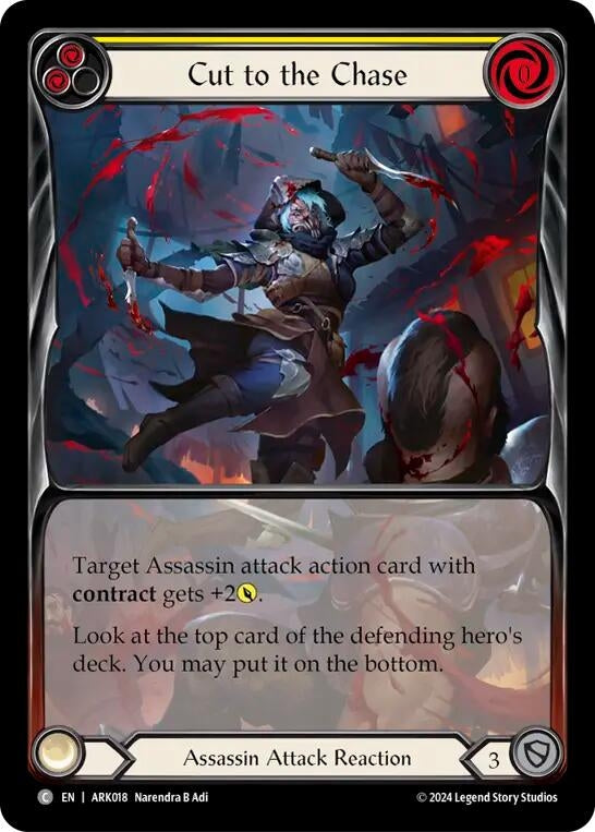 Image for Cut to the Chase (Yellow) (Extended Art) (ARK018) - Flesh and Blood TCG