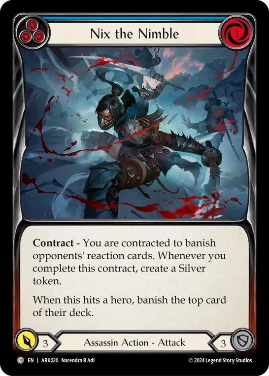 Image for Nix the Nimble (Blue) (ARK020) - Flesh and Blood TCG