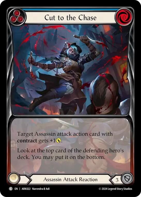 Image for Cut to the Chase (Blue) (Extended Art) (ARK022) - Flesh and Blood TCG