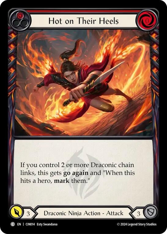 Image for Hot on Their Heels (Red) (CIN014) - Flesh and Blood TCG