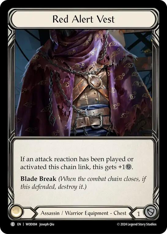 Image for Red Alert Vest (WOD004) - Flesh and Blood TCG