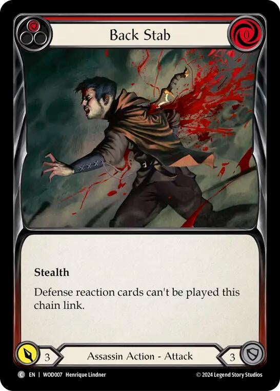 Image for Back Stab (Red) (WOD007) - Flesh and Blood TCG