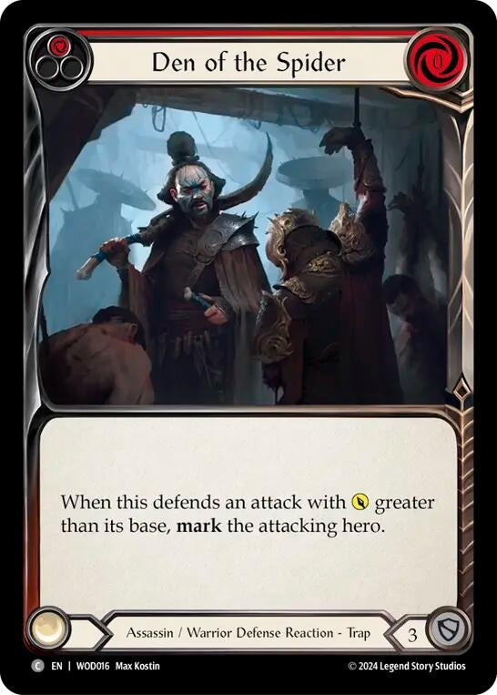 Image for Den of the Spider (Red) (WOD016) - Flesh and Blood TCG