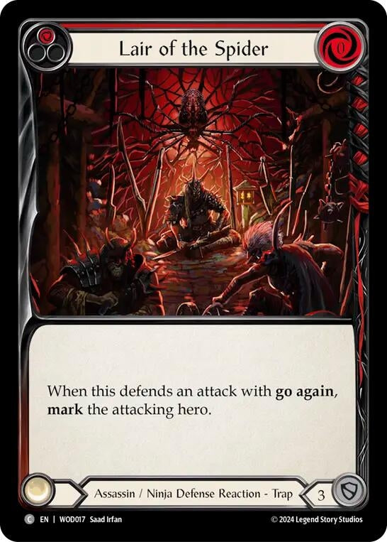 Image for Lair of the Spider (Red) (WOD017) - Flesh and Blood TCG