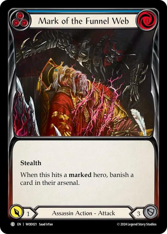 Image for Mark of the Funnel Web (Blue) (WOD021) - Flesh and Blood TCG