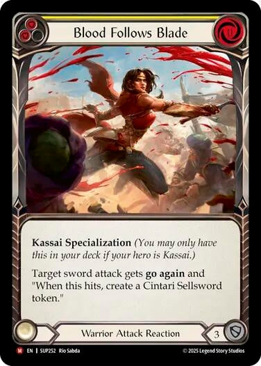 Image for Blood Follows Blade (SUP252) (Rainbow Foil) - Flesh and Blood TCG