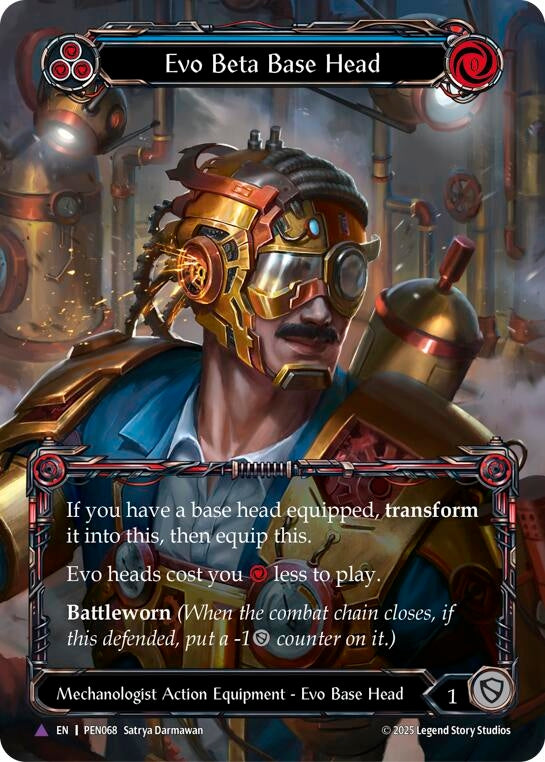 Image for Evo Beta Base Head (Blue) (Marvel) (PEN068) (Cold Foil) - Flesh and Blood TCG