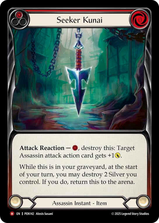Image for Seeker Kunai (Red) (PEN142) - Flesh and Blood TCG