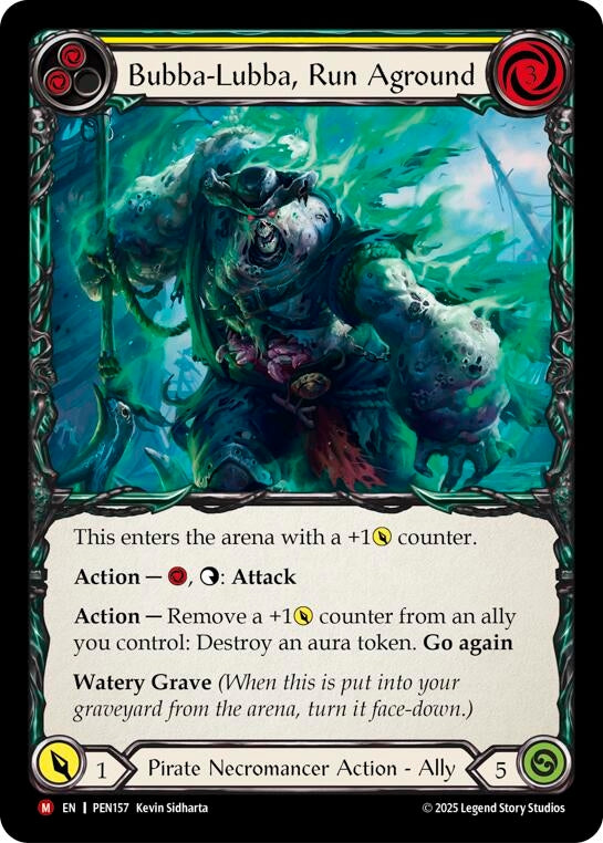 Image for Bubba Lubba Run Aground (Yellow) (PEN157) - Flesh and Blood TCG