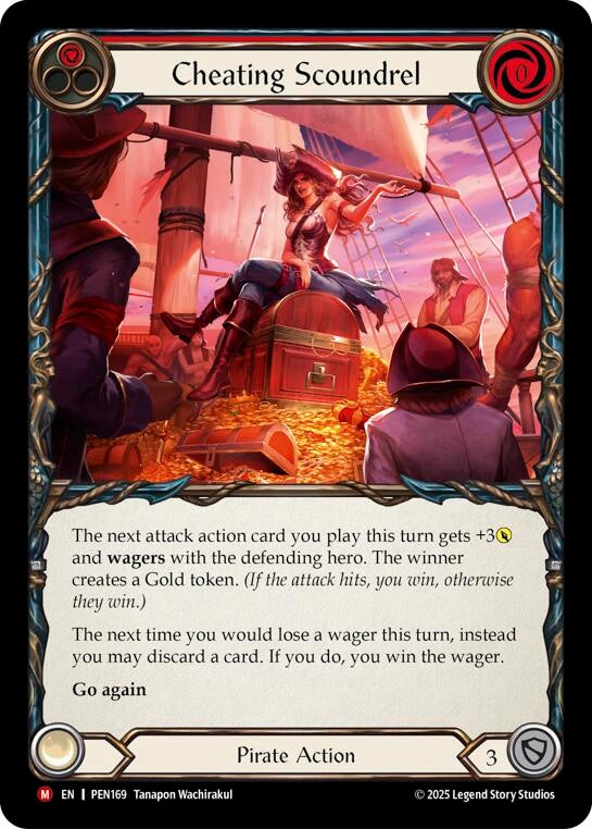 Image for Cheating Scoundrel (Red) (PEN169) - Flesh and Blood TCG
