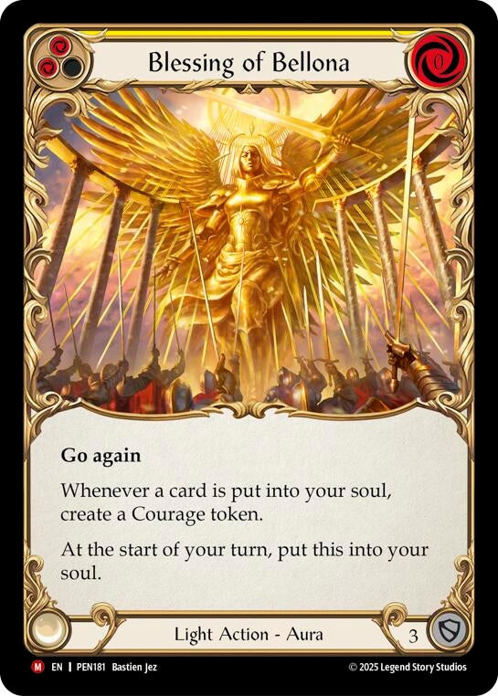 Image for Blessing Of Bellona (Yellow) (PEN181) - Flesh and Blood TCG