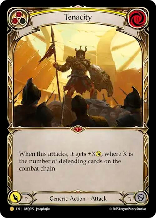 Image for Tenacity (Yellow) (ANQ015) (ANQ015) (Cold Foil) - Flesh and Blood TCG