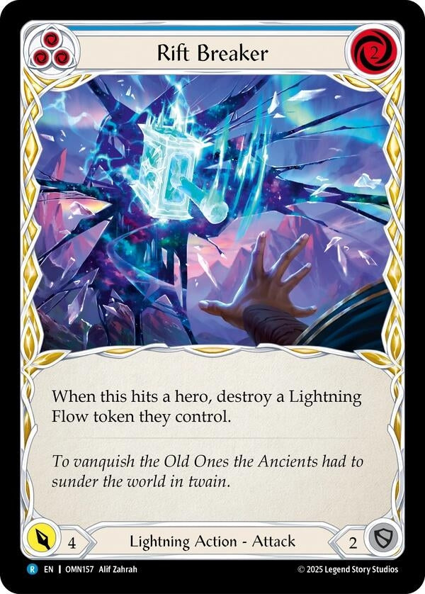 Image for Rift Breaker (Blue) (OMN157) (Rainbow Foil) - Flesh and Blood TCG