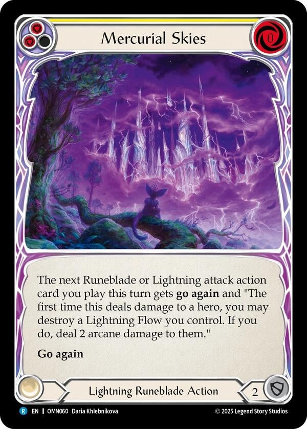 Image for Mercurial Skies (Yellow) (OMN060) - Flesh and Blood TCG