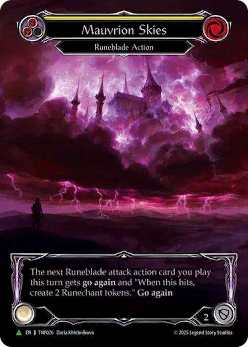 Image for Mauvrion Skies (Yellow) (Marvel) - TNP026 (TNP026) (Rainbow Foil) - Flesh and Blood TCG