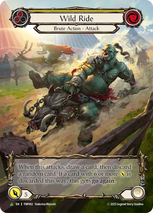 Image for Wild Ride (Yellow) (Marvel) - TNP002 (TNP002) (Rainbow Foil) - Flesh and Blood TCG