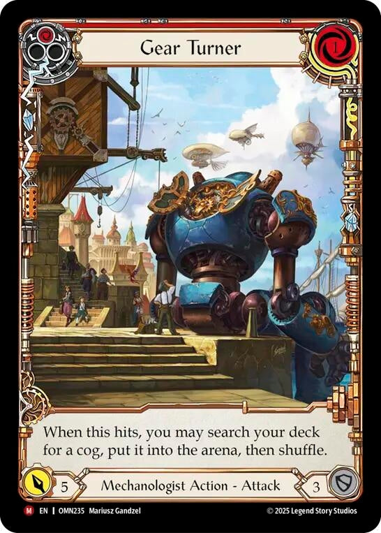 Image for Gear Turner (Extended Art) (OMN235) (Cold Foil) - Flesh and Blood TCG