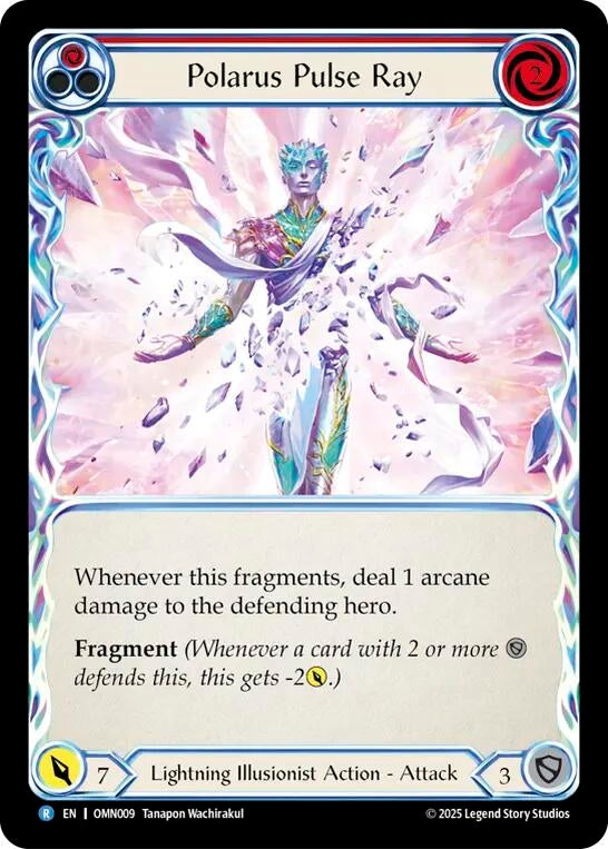 Image for Polarus Pulse Ray (Red) (OMN009) (Rainbow Foil) - Flesh and Blood TCG