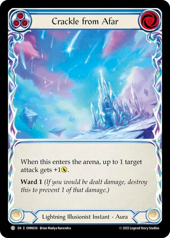Image for Crackle From Afar (OMN036) (Cold Foil) - Flesh and Blood TCG