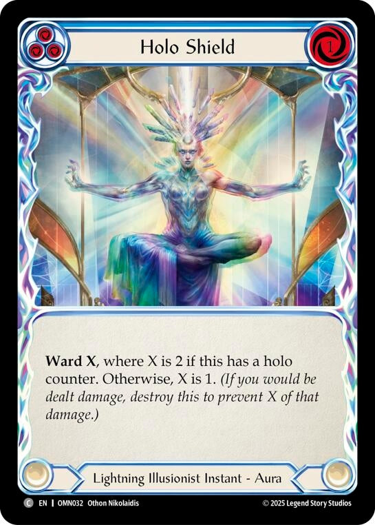 Image for Holo Shield (Blue) (OMN032) (Rainbow Foil) - Flesh and Blood TCG
