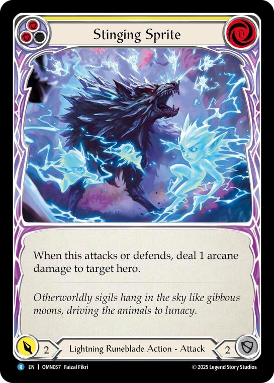 Image for Stinging Sprite (Yellow) (OMN057) - Flesh and Blood TCG