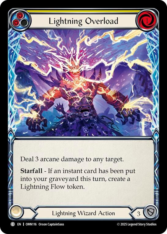 Image for Lightning Overload (Yellow) (OMN116) - Flesh and Blood TCG
