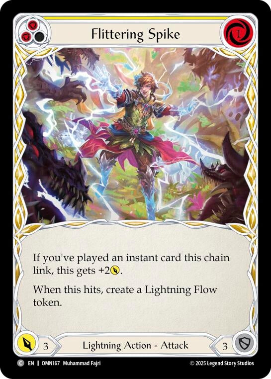 Image for Flittering Spike (Yellow) (OMN167) - Flesh and Blood TCG