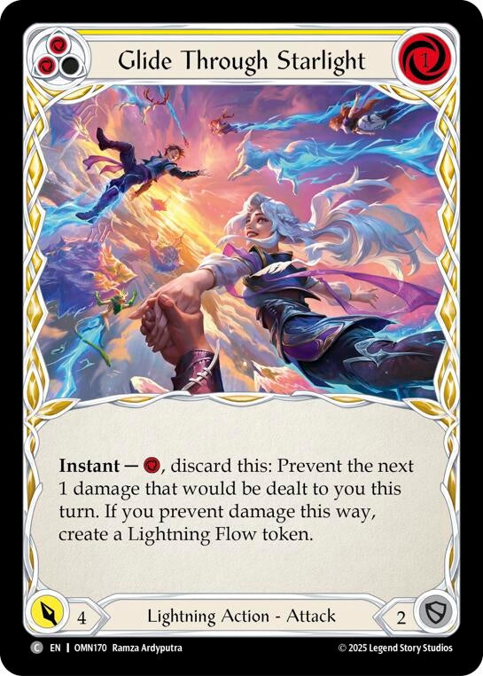 Image for Glide Through Starlight (Yellow) (OMN170) - Flesh and Blood TCG