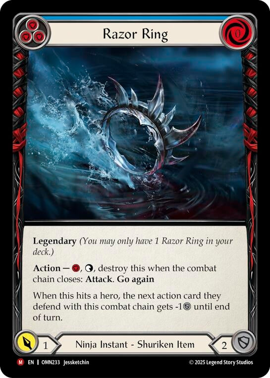 Image for Razor Ring (Blue) (OMN233) (Cold Foil) - Flesh and Blood TCG