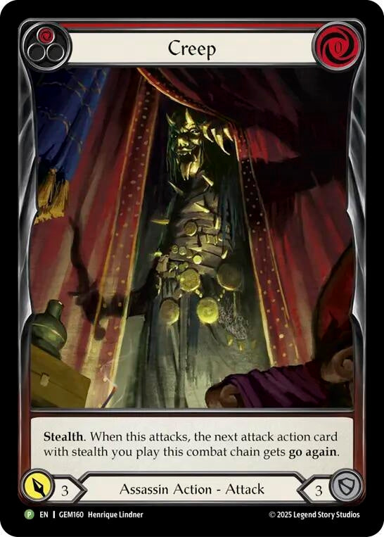 Image for Creep (Red) (GEM160) (Rainbow Foil) (GEM) - Flesh and Blood TCG