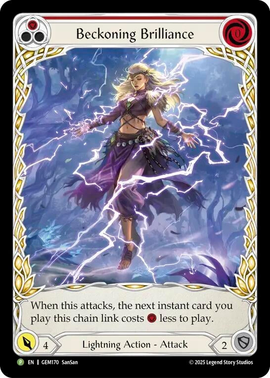 Image for Beckoning Brilliance (Red) (GEM170) (GEM) - Flesh and Blood TCG