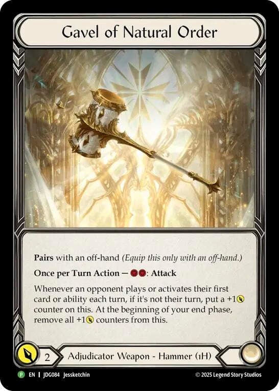 Image for Gavel of Natural Order - JDG084 (JDG084) (PR) - Flesh and Blood TCG