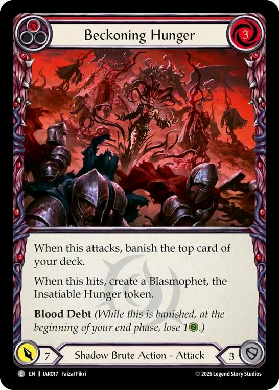 Image for Beckoning Hunger (Red) (IAR017) (IAR) - Flesh and Blood TCG
