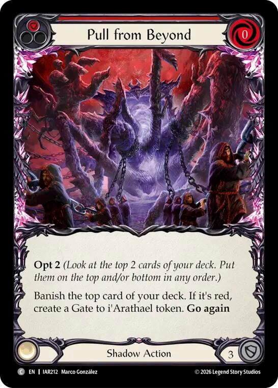 Image for Pull from Beyond (Red) (IAR212) (Rainbow Foil) (IAR) - Flesh and Blood TCG