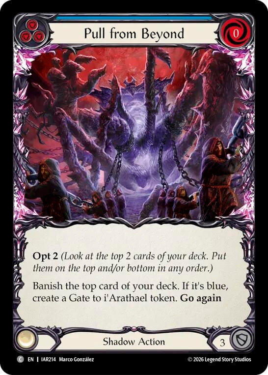 Image for Pull from Beyond (Blue) (IAR214) (Rainbow Foil) (IAR) - Flesh and Blood TCG