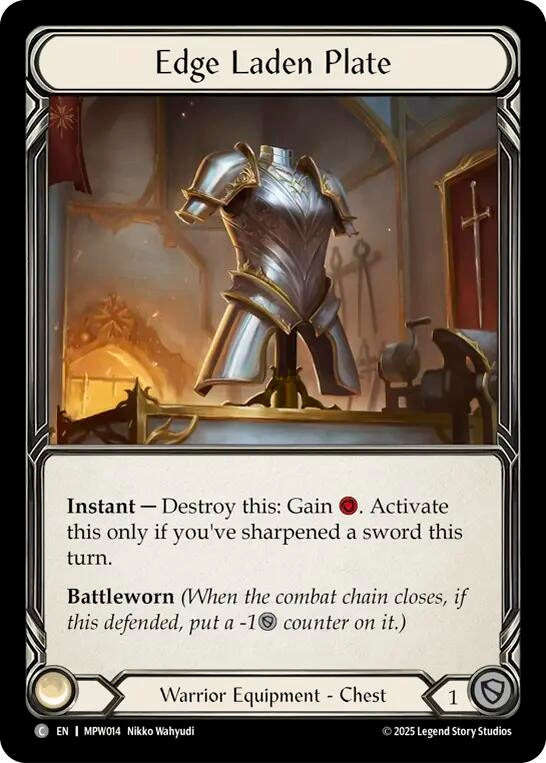 Image for Edge Laden Plate (MPW014) (Cold Foil) (MPW) - Flesh and Blood TCG