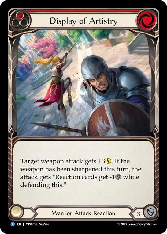 Image for Display of Artistry (Red) (MPW039) (Rainbow Foil) (MPW) - Flesh and Blood TCG