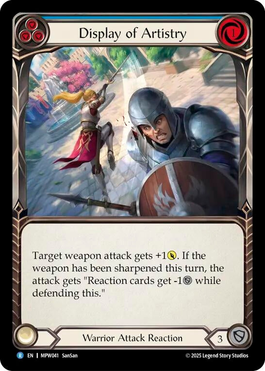 Image for Display of Artistry (Blue) (MPW041) (Rainbow Foil) (MPW) - Flesh and Blood TCG