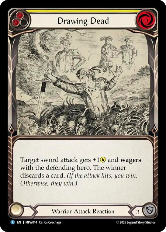 Image for Drawing Dead (Yellow) (MPW044) (Rainbow Foil) (MPW) - Flesh and Blood TCG