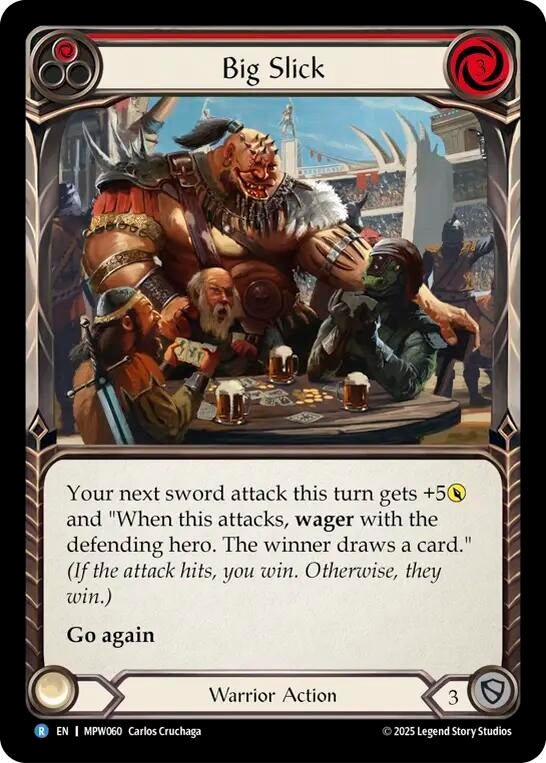 Image for Big Slick (Red) (MPW060) (Rainbow Foil) (MPW) - Flesh and Blood TCG