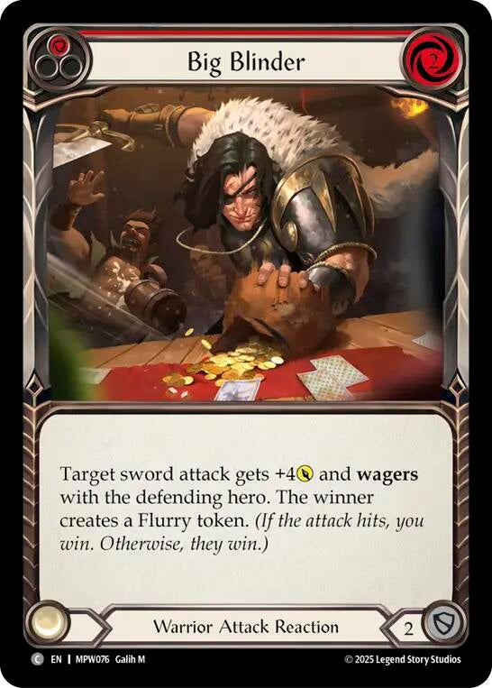 Image for Big Blinder (Red) (MPW076) (Rainbow Foil) (MPW) - Flesh and Blood TCG