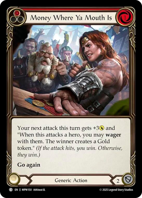 Image for Money Where Ya Mouth Is (Red) (MPW150) (MPW) - Flesh and Blood TCG