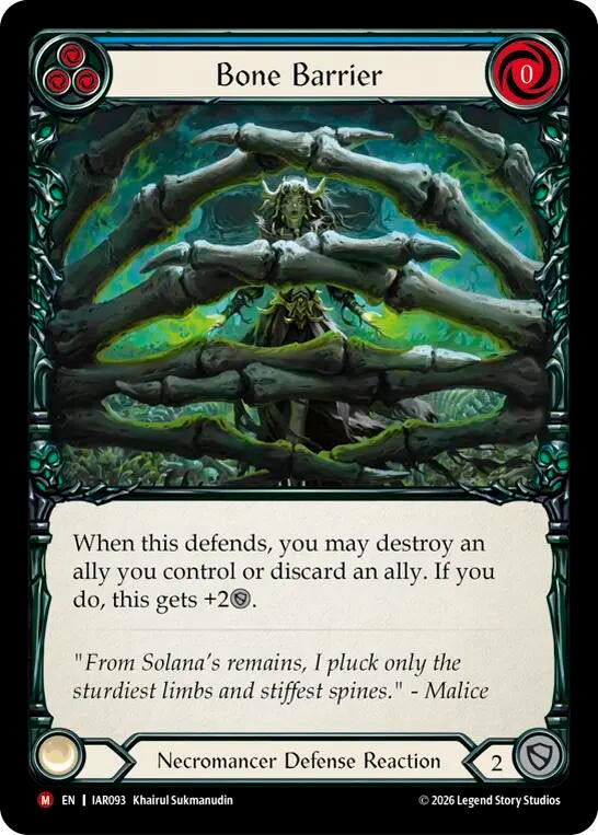 Image for Bone Barrier (IAR093) (Rainbow Foil) (IAR) - Flesh and Blood TCG