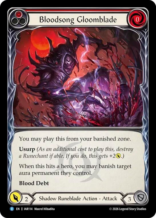 Image for Bloodsong Gloomblade (IAR114) (IAR) - Flesh and Blood TCG