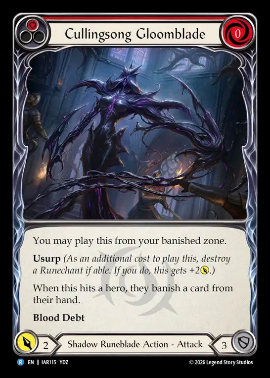 Image for Cullingsong Gloomblade (IAR115) (Rainbow Foil) (IAR) - Flesh and Blood TCG