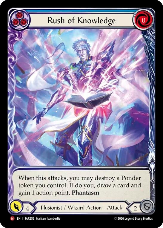 Image for Rush of Knowledge (Extended Art) (IAR252) (Rainbow Foil) (IAR) - Flesh and Blood TCG